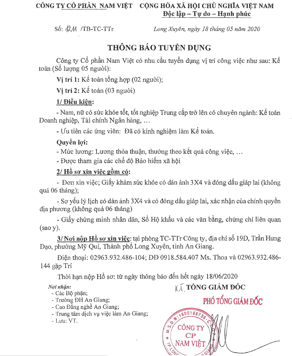 tb-tuyendung-aoa400 Thông tin tuyển dụng Công ty Cổ phần Nam Việt - 62